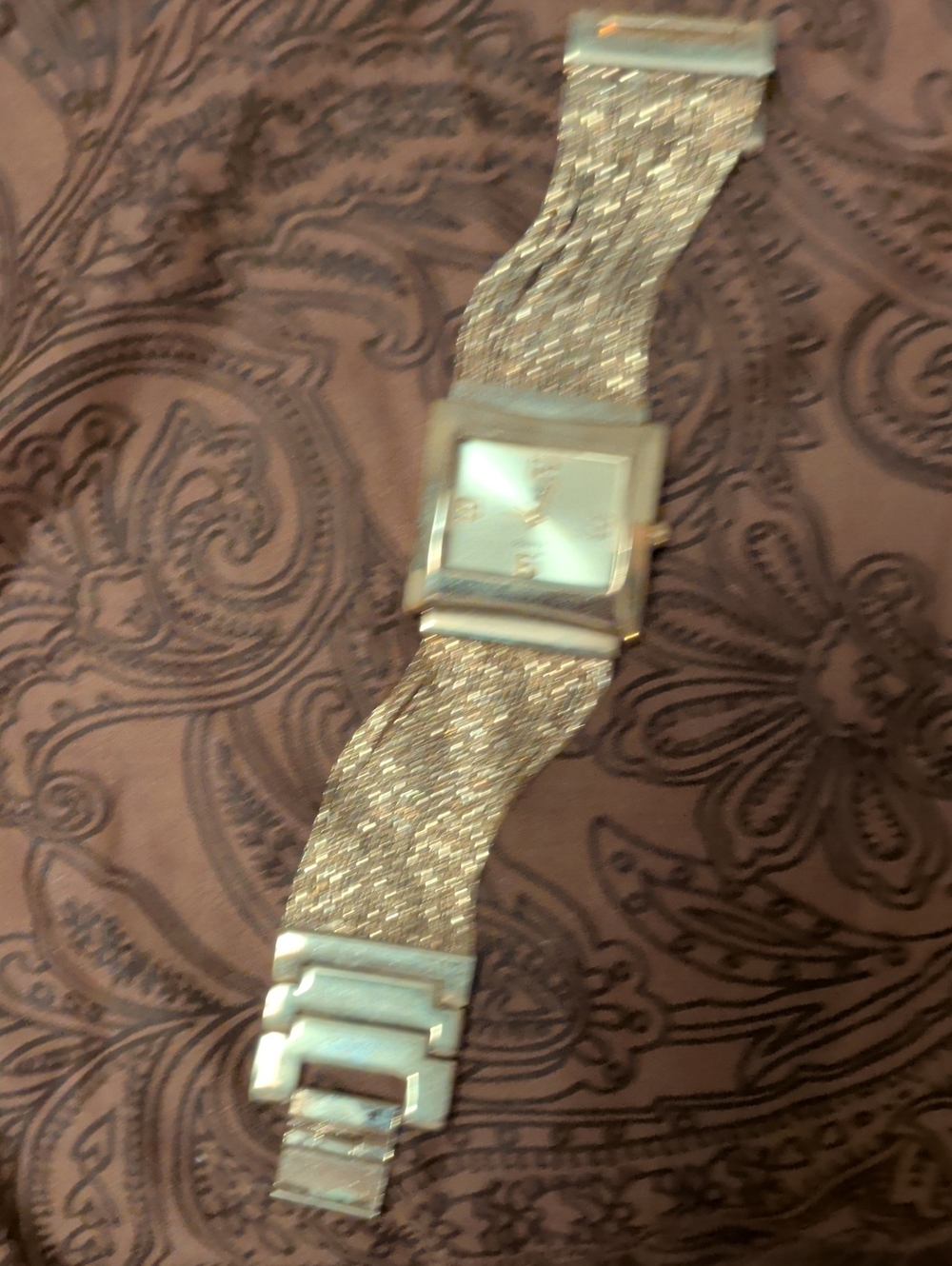New York & Company Gold-Tone Mesh Square Dial Women's Watch